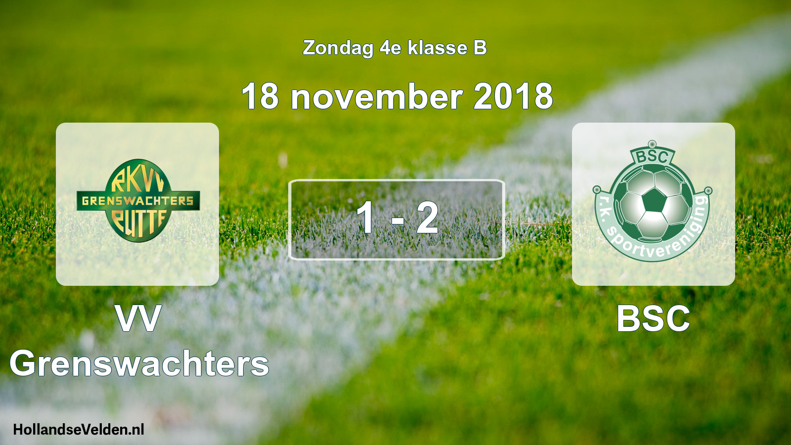 Total number of matches played: VV Grenswachters - BSC 1 - 2 (18 November 2018)