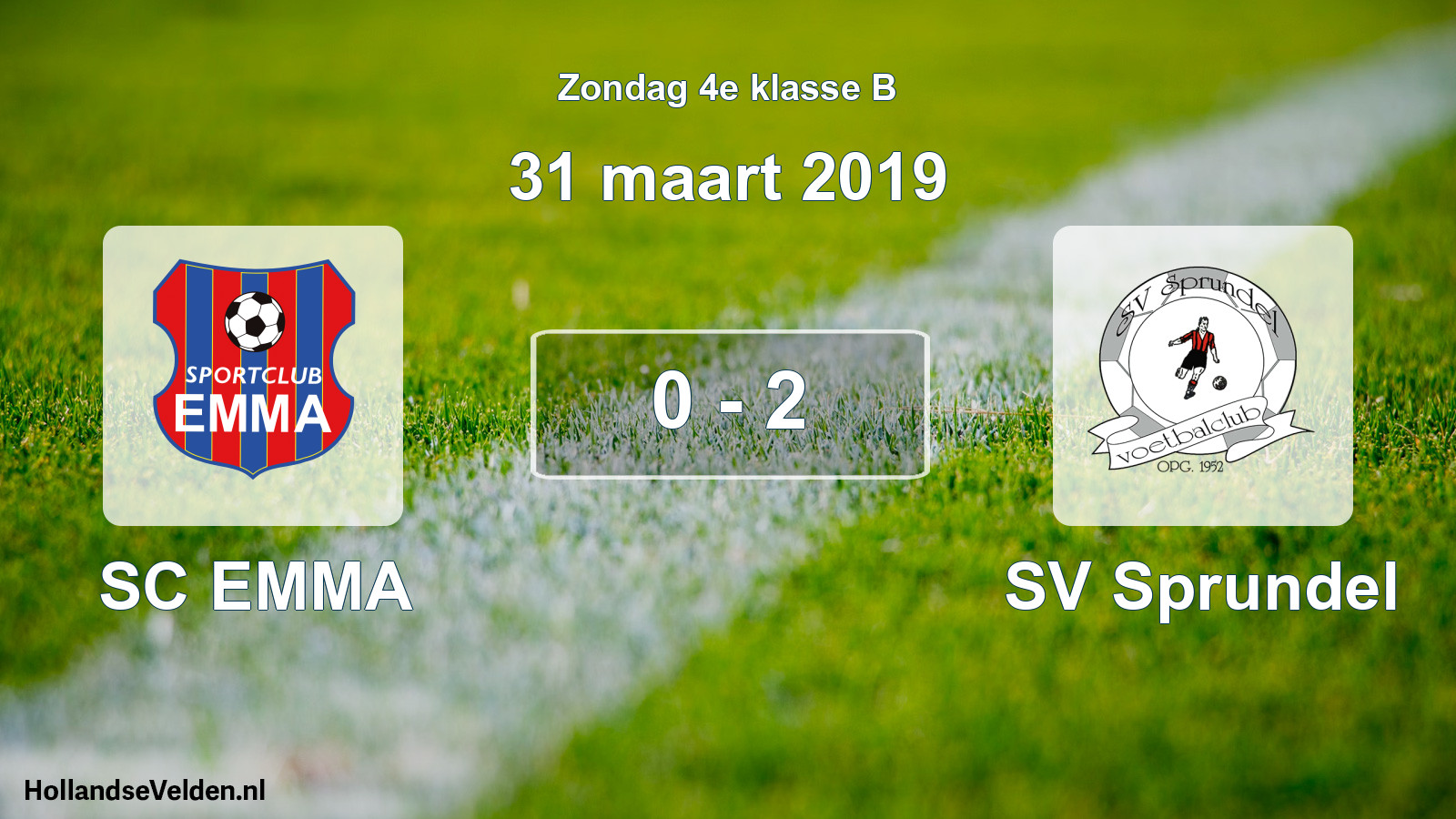 Total number of matches played: SC EMMA - SV Sprundel 0 - 2 (31 March 2019)