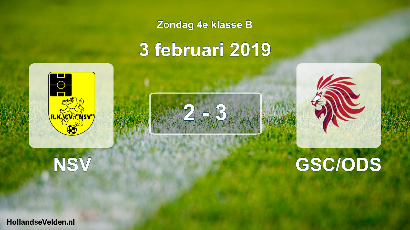 Total number of matches played: NSV - GSC/ODS 2 - 3 (3 February 2019)