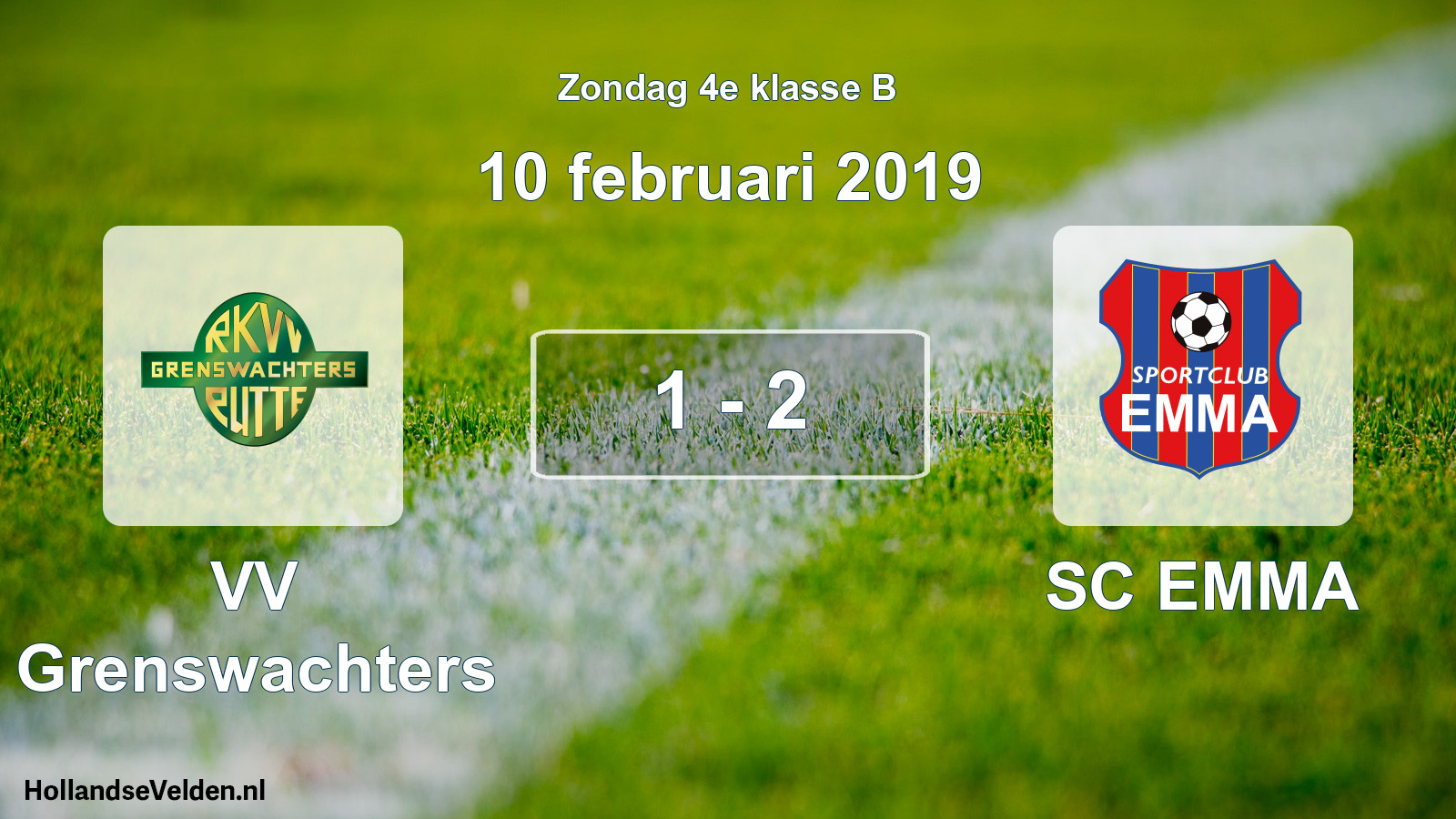 Total number of matches played: VV Grenswachters - SC EMMA 1 - 2 (10 February 2019)