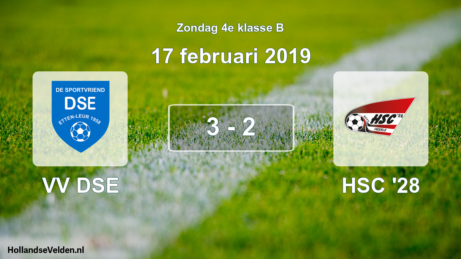 Total number of matches played: VV DSE - HSC '28 3 - 2 (17 February 2019)