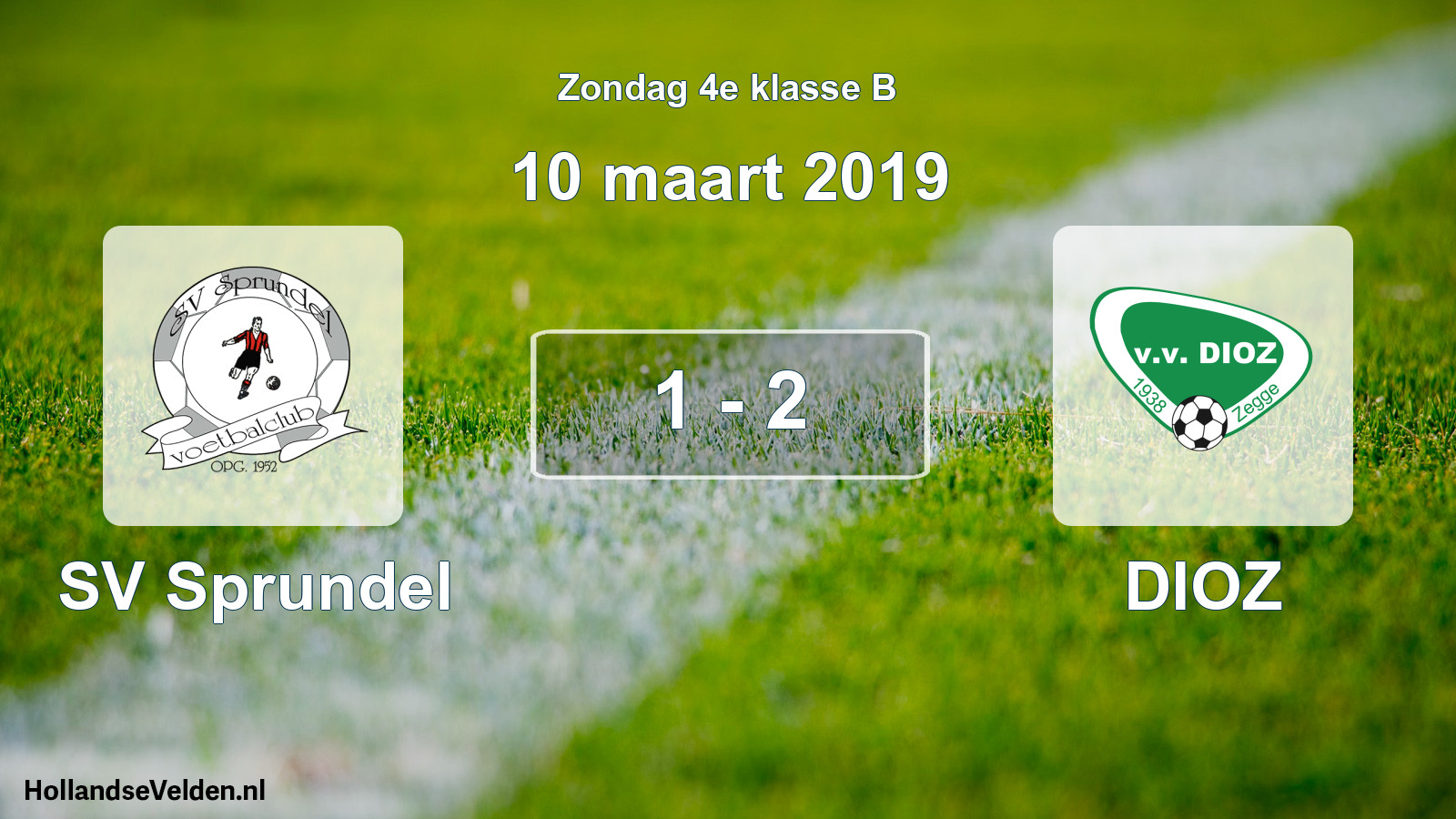 Total number of matches played: SV Sprundel - DIOZ 1 - 2 (10 March 2019)