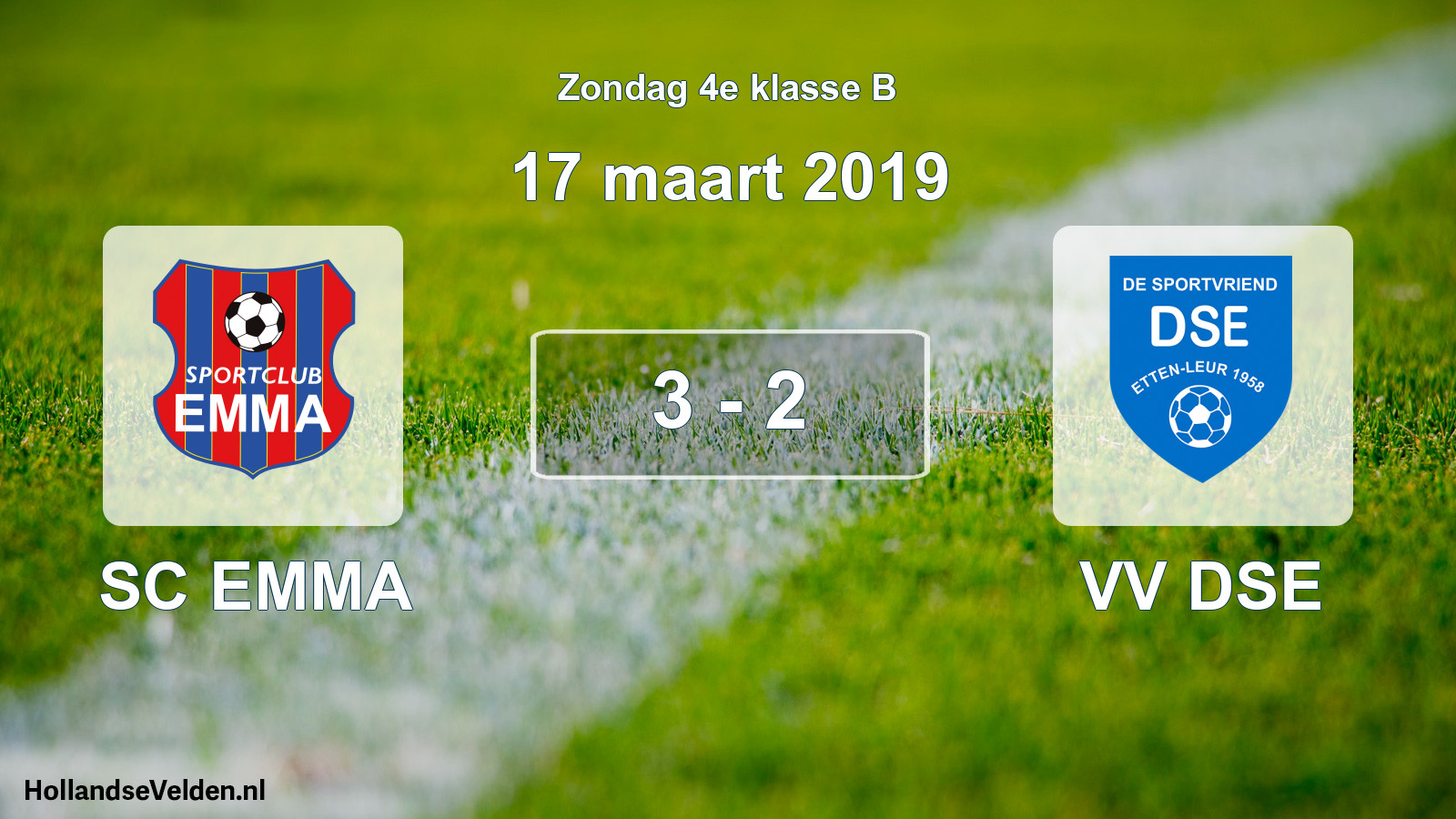 Total number of matches played: SC EMMA - VV DSE 3 - 2 (17 March 2019)