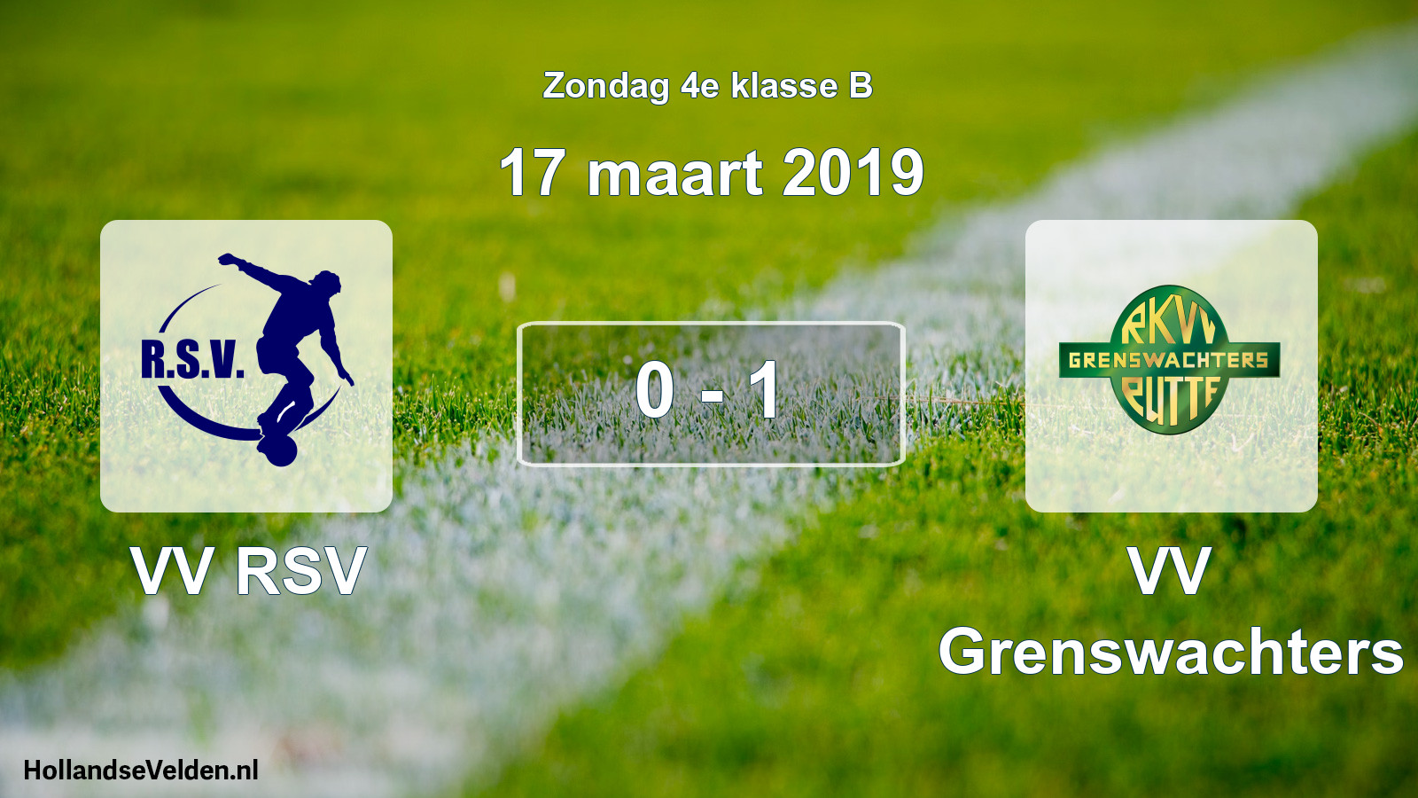 Total number of matches played: VV RSV - VV Grenswachters 0 - 1 (17 March 2019)