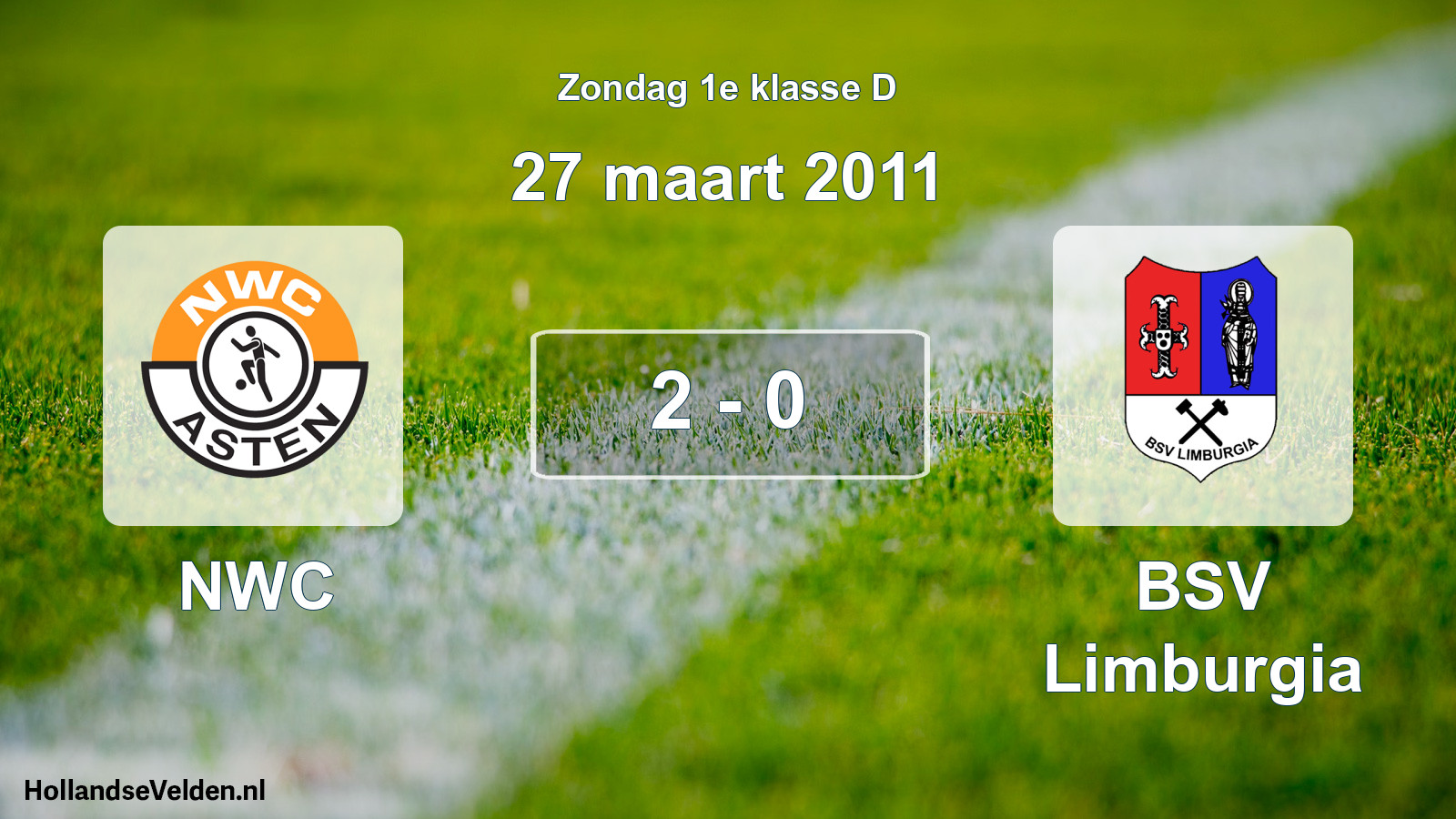 Total number of matches played: NWC - BSV Limburgia 2 - 0 (27 March 2011)