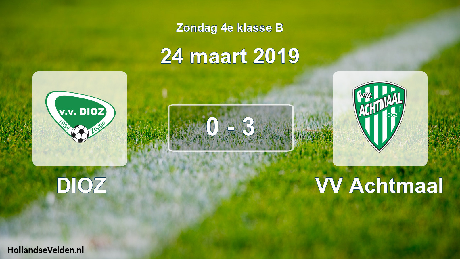 Total number of matches played: DIOZ - VV Achtmaal 0 - 3 (24 March 2019)