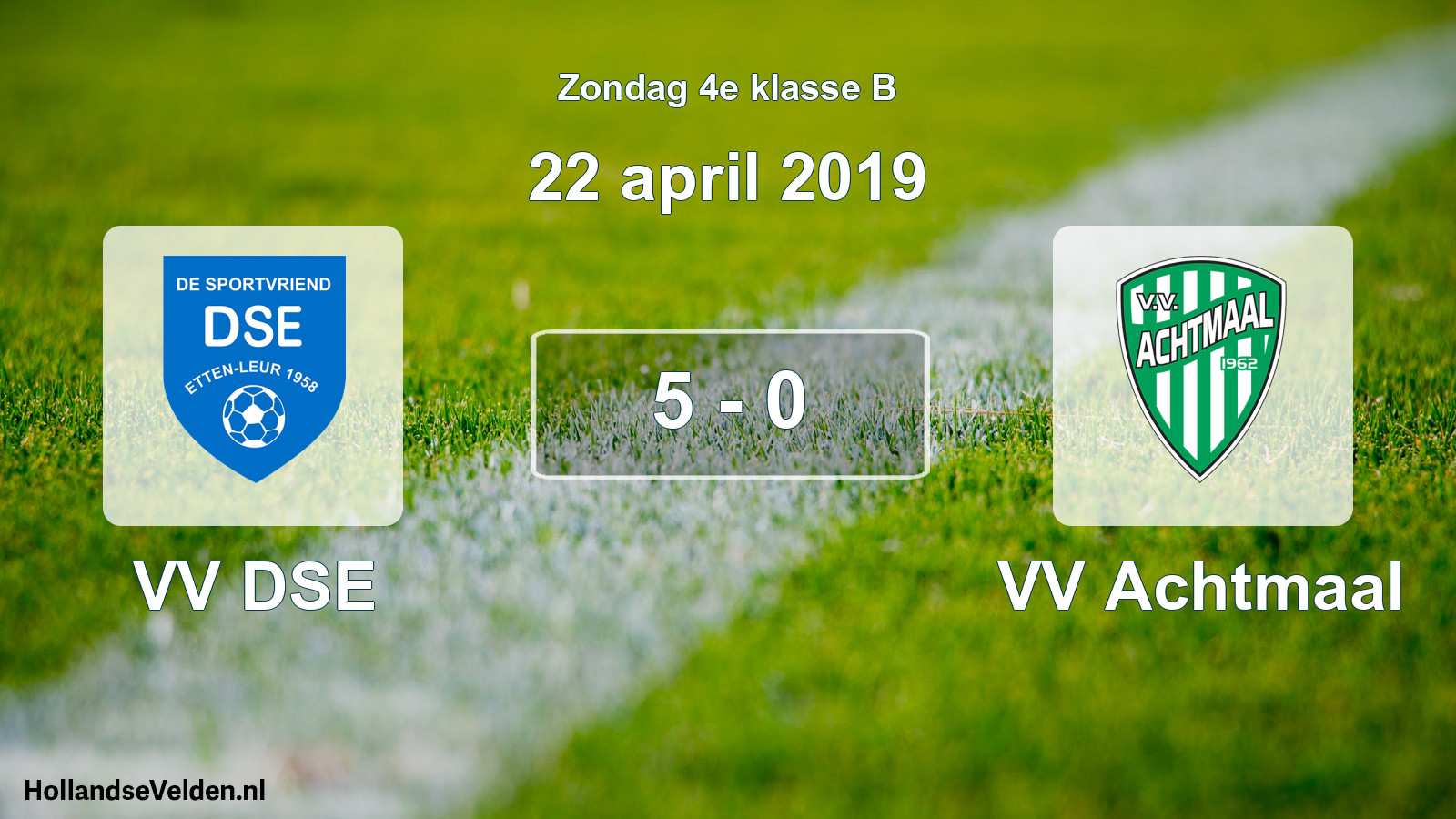 Total number of matches played: VV DSE - VV Achtmaal 5 - 0 (22 April 2019)