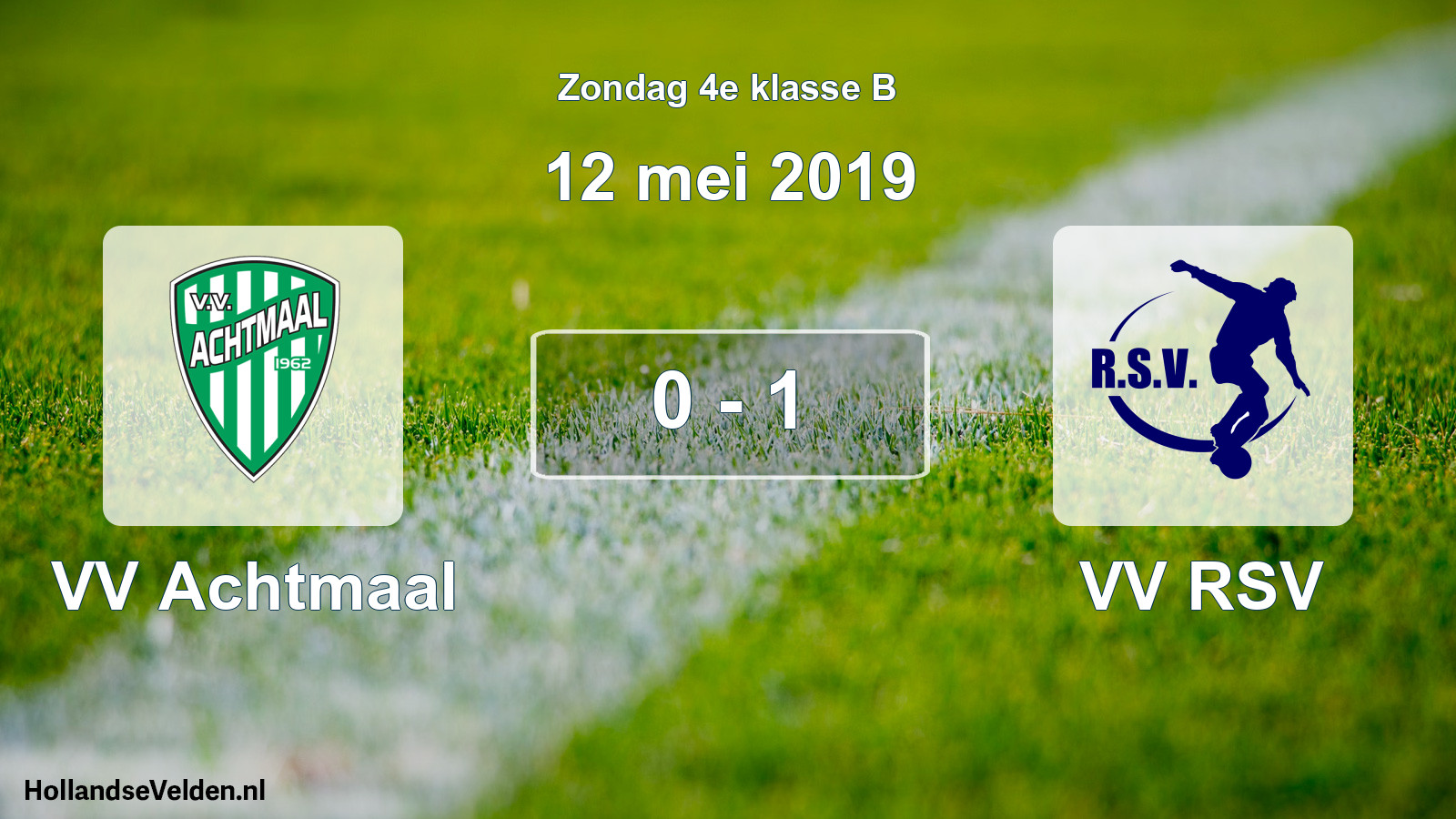 Total number of matches played: VV Achtmaal - VV RSV 0 - 1 (12 May 2019)