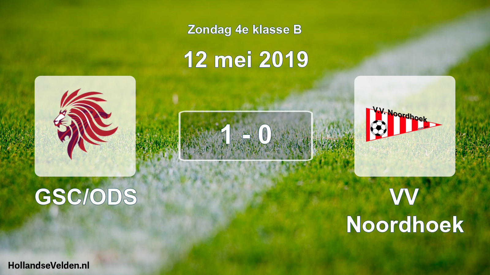Total number of matches played: GSC/ODS - VV Noordhoek 1 - 0 (12 May 2019)