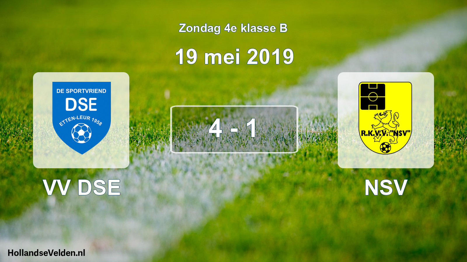 Total number of matches played: VV DSE - NSV 4 - 1 (19 May 2019)