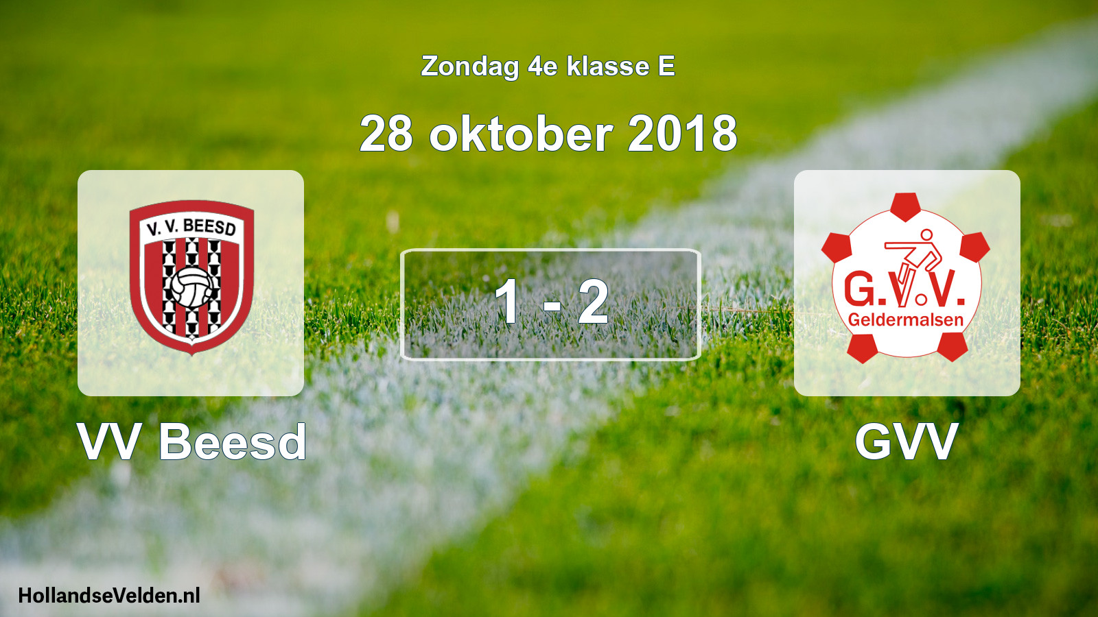 Total number of matches played: VV Beesd - GVV 1 - 2 (28 October 2018)