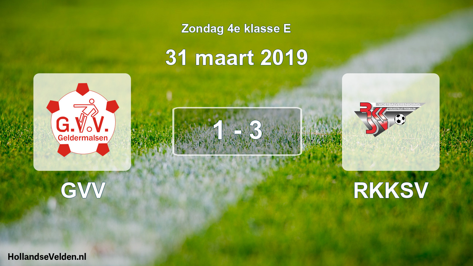 Total number of matches played: GVV - RKKSV 1 - 3 (31 March 2019)