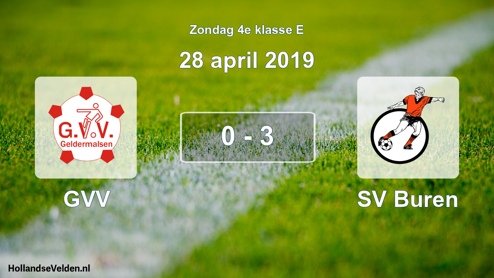 Total number of matches played: GVV - SV Buren 0 - 3 (28 April 2019)