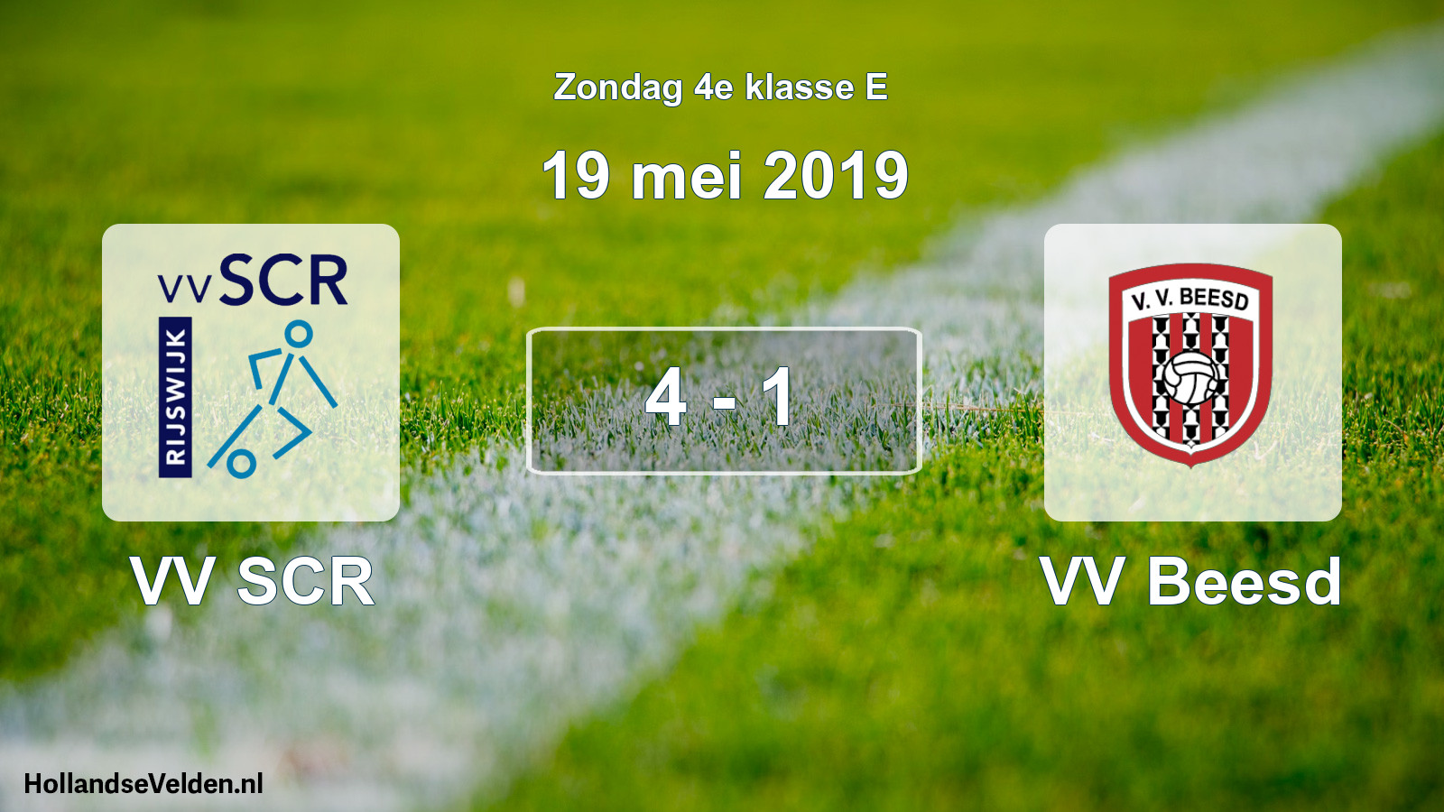 Total number of matches played: VV SCR - VV Beesd 4 - 1 (19 May 2019)