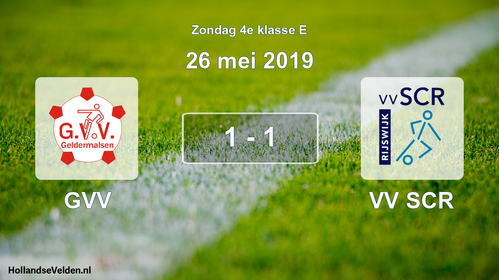 Total number of matches played: GVV - VV SCR 1 - 1 (26 May 2019)