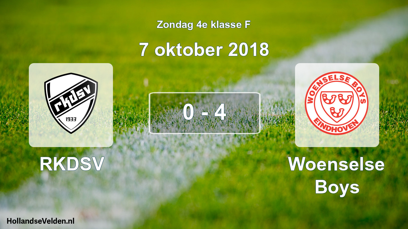 Total number of matches played: RKDSV - Woenselse Boys 0 - 4 (7 October 2018)