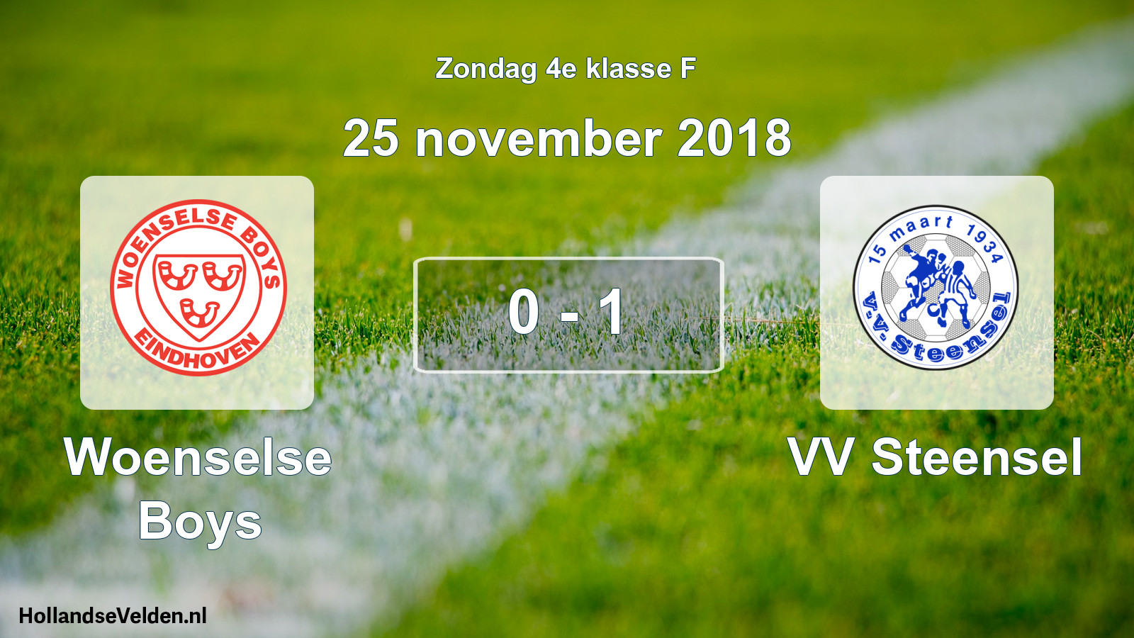 Total number of matches played: Woenselse Boys - VV Steensel 0 - 1 (25 November 2018)