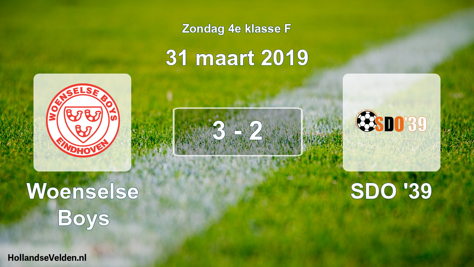 Total number of matches played: Woenselse Boys - SDO '39 3 - 2 (31 March 2019)