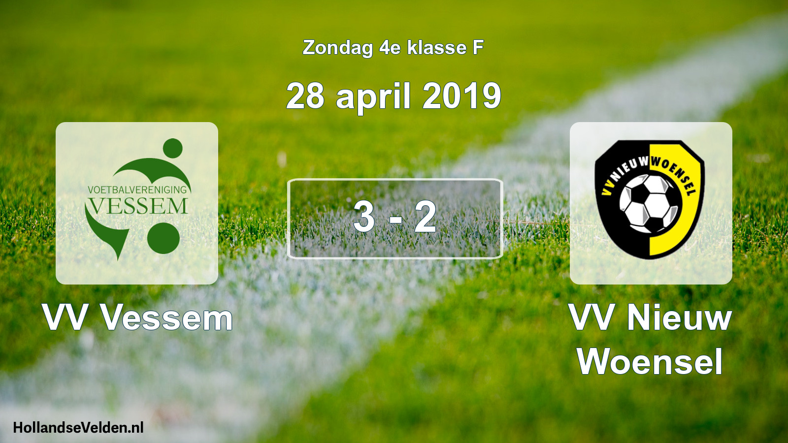 Total number of matches played: VV Vessem - VV Nieuw Woensel 3 - 2 (28 April 2019)