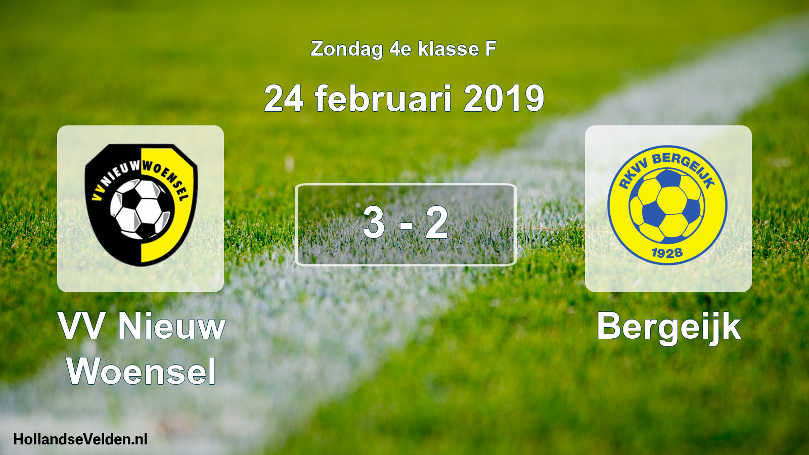 Total number of matches played: VV Nieuw Woensel - Bergeijk 3 - 2 (24 February 2019)