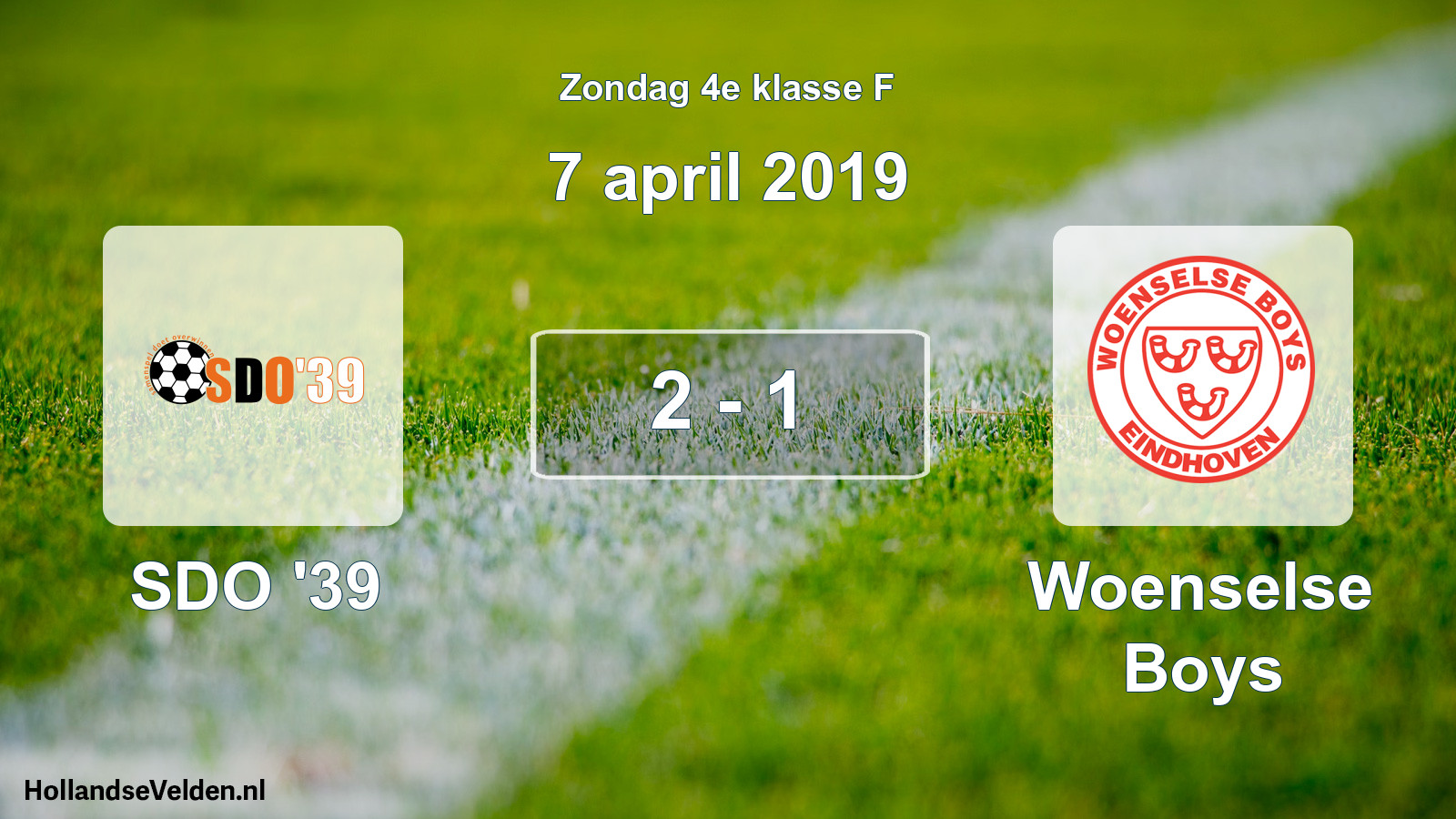Total number of matches played: SDO '39 - Woenselse Boys 2 - 1 (7 April 2019)