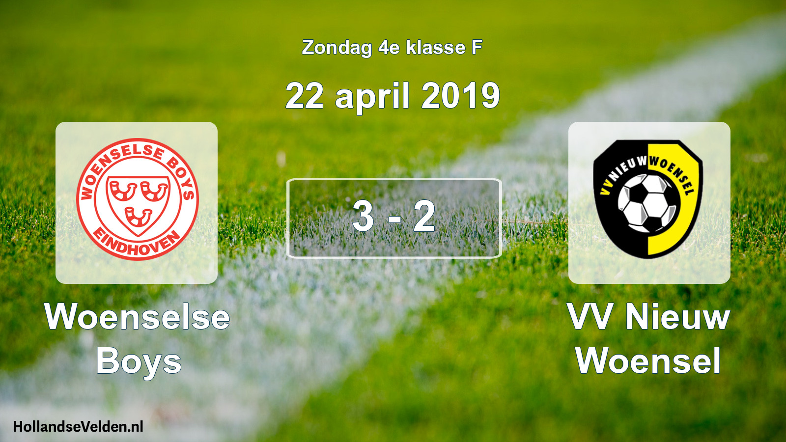 Total number of matches played: Woenselse Boys - VV Nieuw Woensel 3 - 2 (22 April 2019)