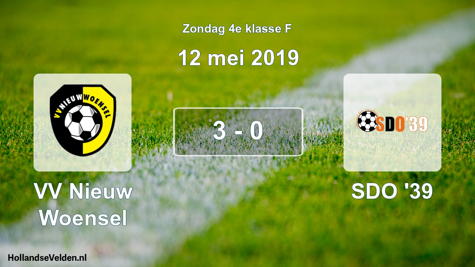 Total number of matches played: VV Nieuw Woensel - SDO '39 3 - 0 (12 May 2019)