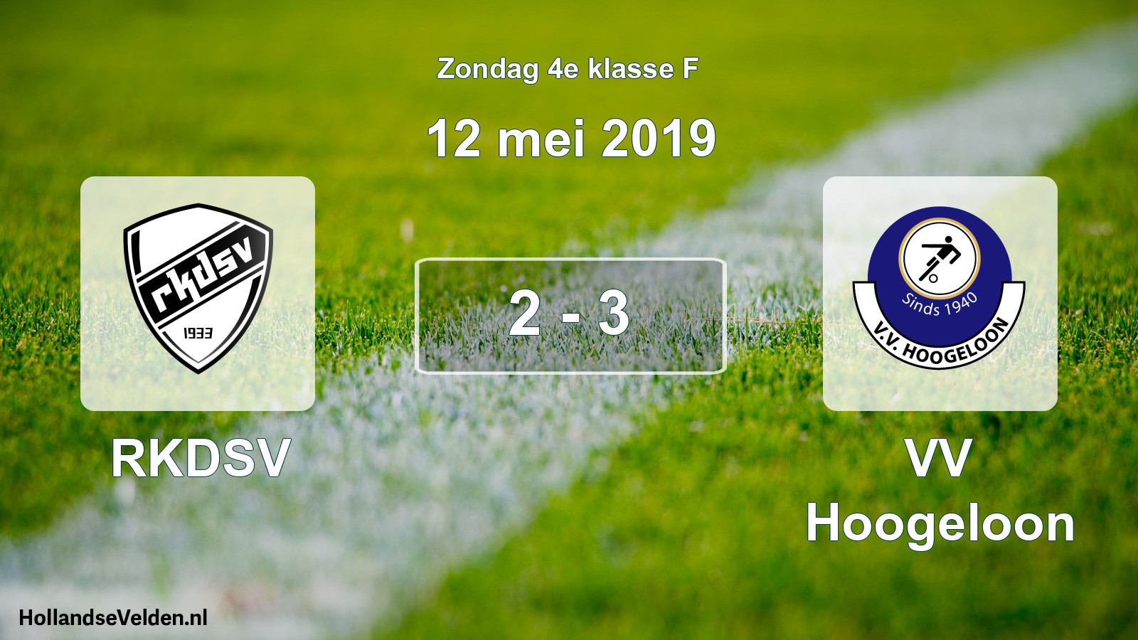 Total number of matches played: RKDSV - VV Hoogeloon 2 - 3 (12 May 2019)