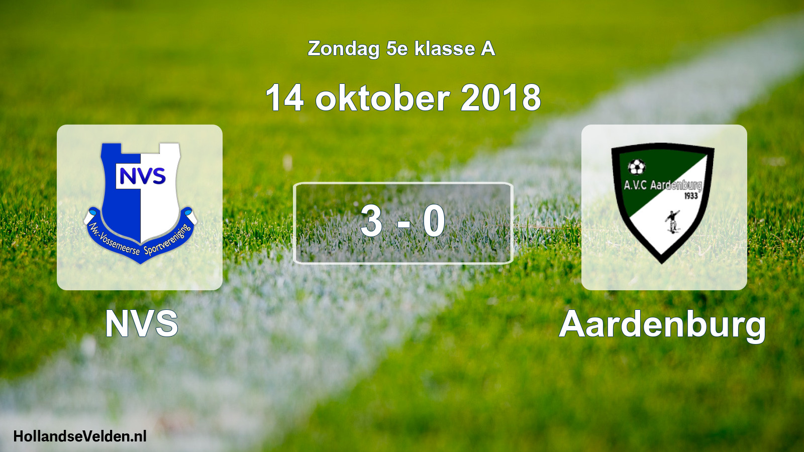 Total number of matches played: NVS - Aardenburg 3 - 0 (14 October 2018)