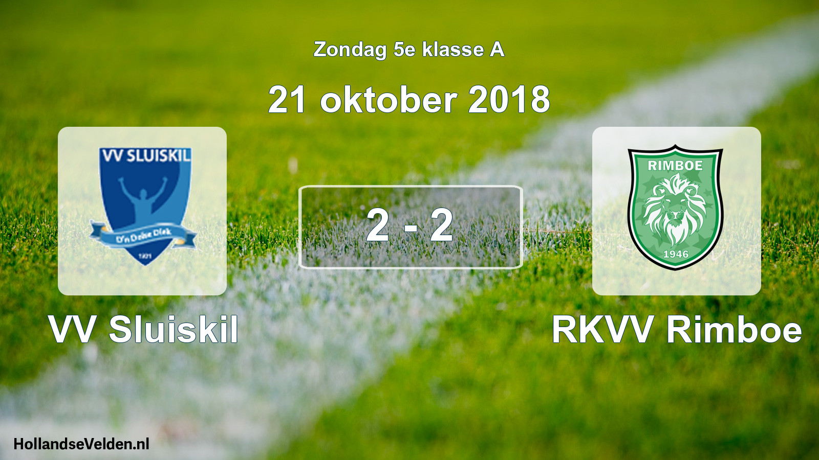 Total number of matches played: VV Sluiskil - RKVV Rimboe 2 - 2 (21 October 2018)
