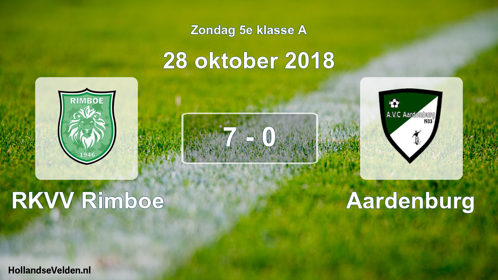 Total number of matches played: RKVV Rimboe - Aardenburg 7 - 0 (28 October 2018)