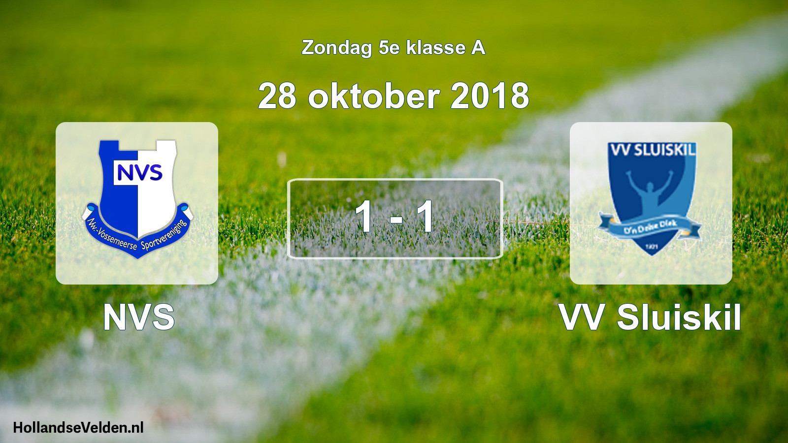 Total number of matches played: NVS - VV Sluiskil 1 - 1 (28 October 2018)