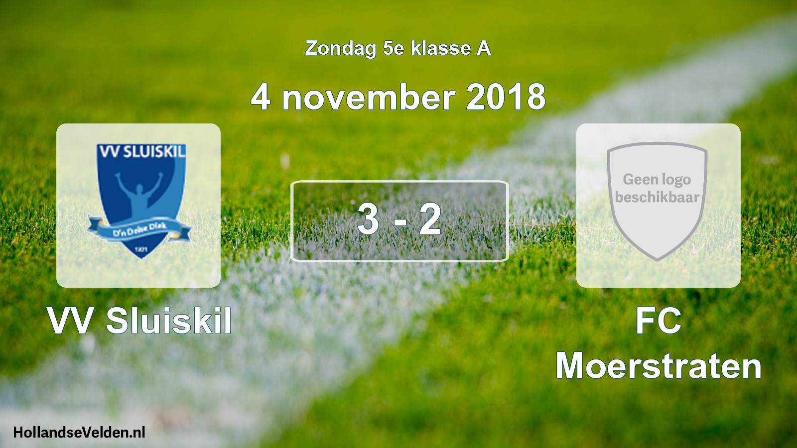 Total number of matches played: VV Sluiskil - FC Moerstraten 3 - 2 (4 November 2018)
