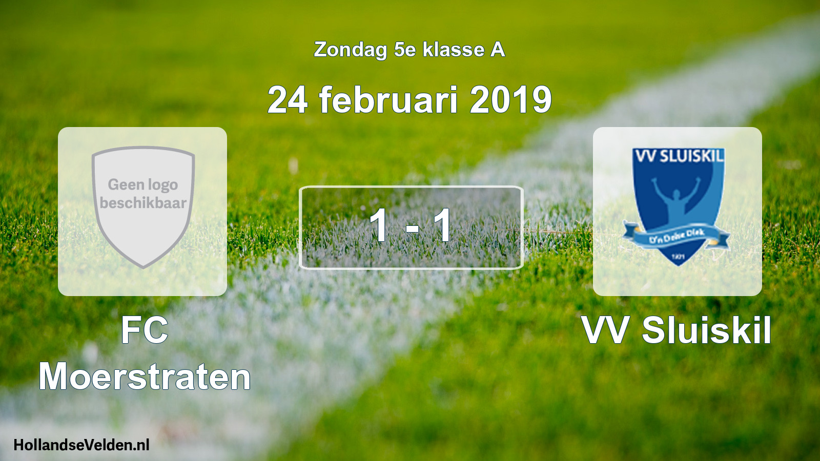 Total number of matches played: FC Moerstraten - VV Sluiskil 1 - 1 (24 February 2019)