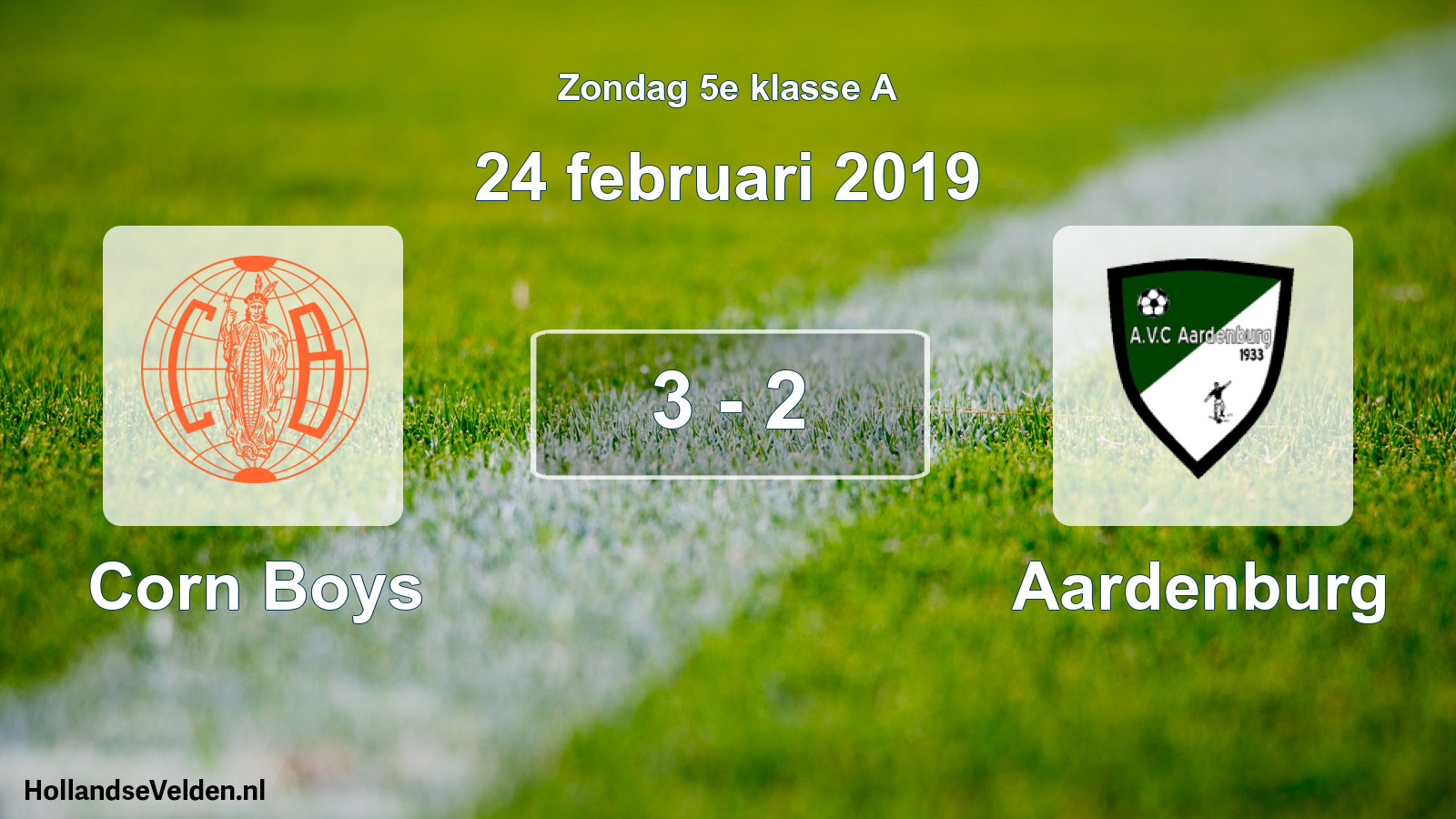 Total number of matches played: Corn Boys - Aardenburg 3 - 2 (24 February 2019)