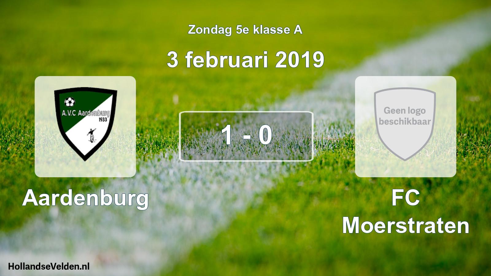 Total number of matches played: Aardenburg - FC Moerstraten 1 - 0 (3 February 2019)