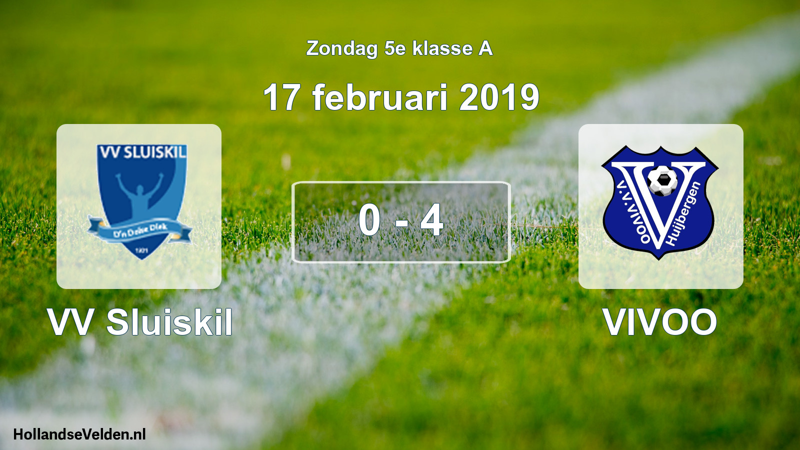 Total number of matches played: VV Sluiskil - VIVOO 0 - 4 (17 February 2019)