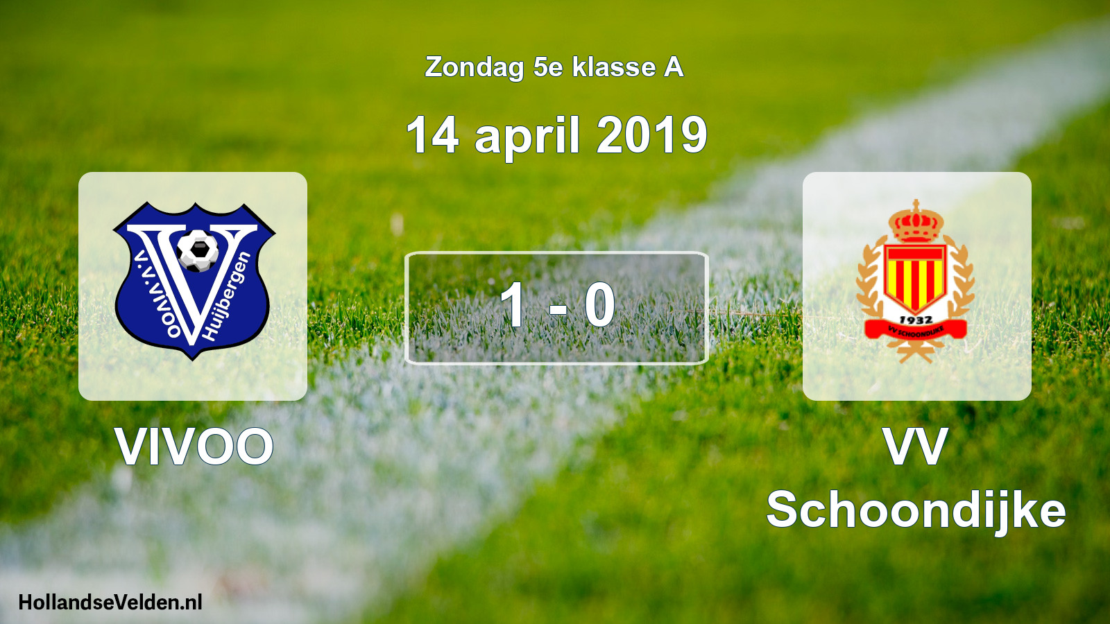 Total number of matches played: VIVOO - VV Schoondijke 1 - 0 (14 April 2019)