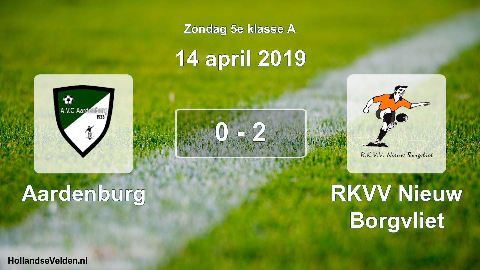 Total number of matches played: Aardenburg - RKVV Nieuw Borgvliet 0 - 2 (14 April 2019)