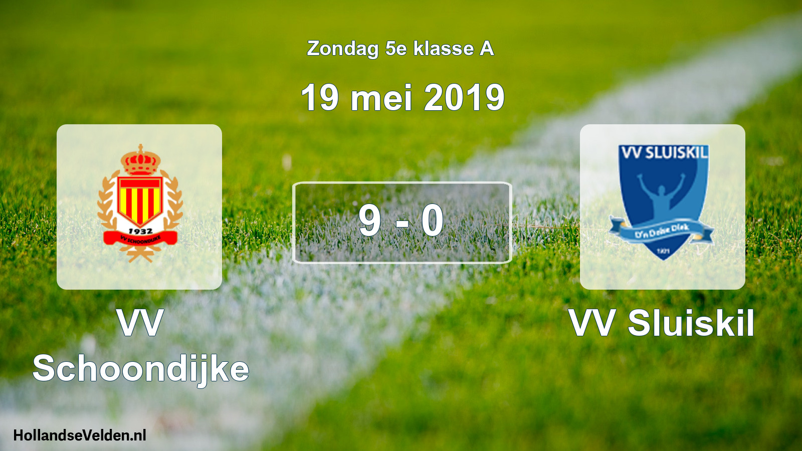 Total number of matches played: VV Schoondijke - VV Sluiskil 9 - 0 (19 May 2019)