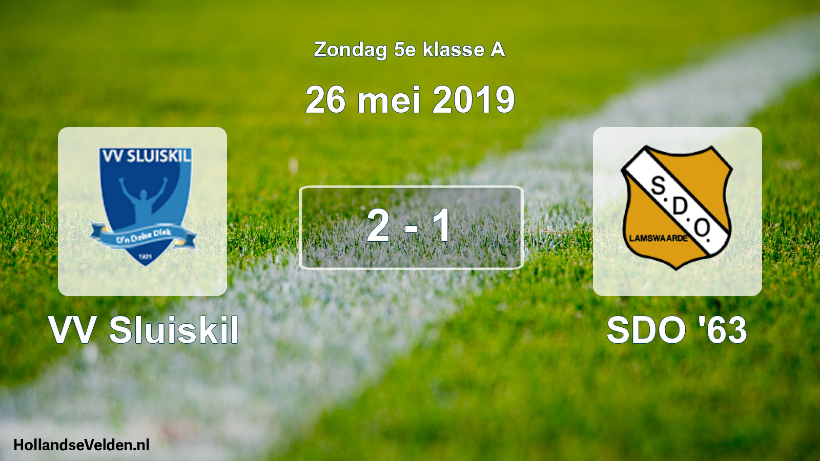 Total number of matches played: VV Sluiskil - SDO '63 2 - 1 (26 May 2019)