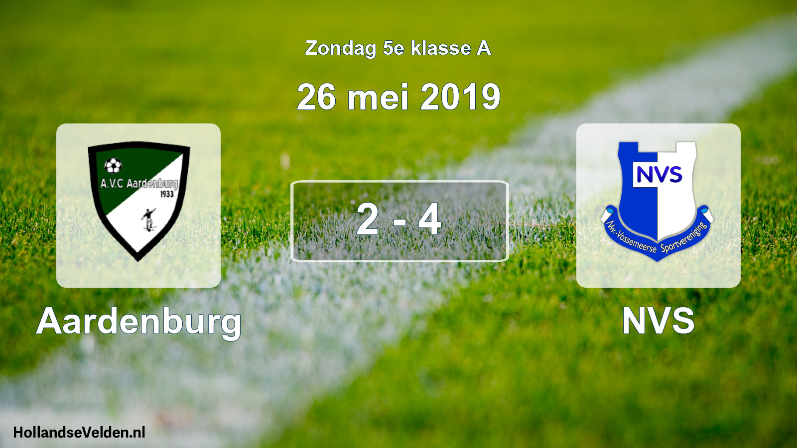 Total number of matches played: Aardenburg - NVS 2 - 4 (26 May 2019)