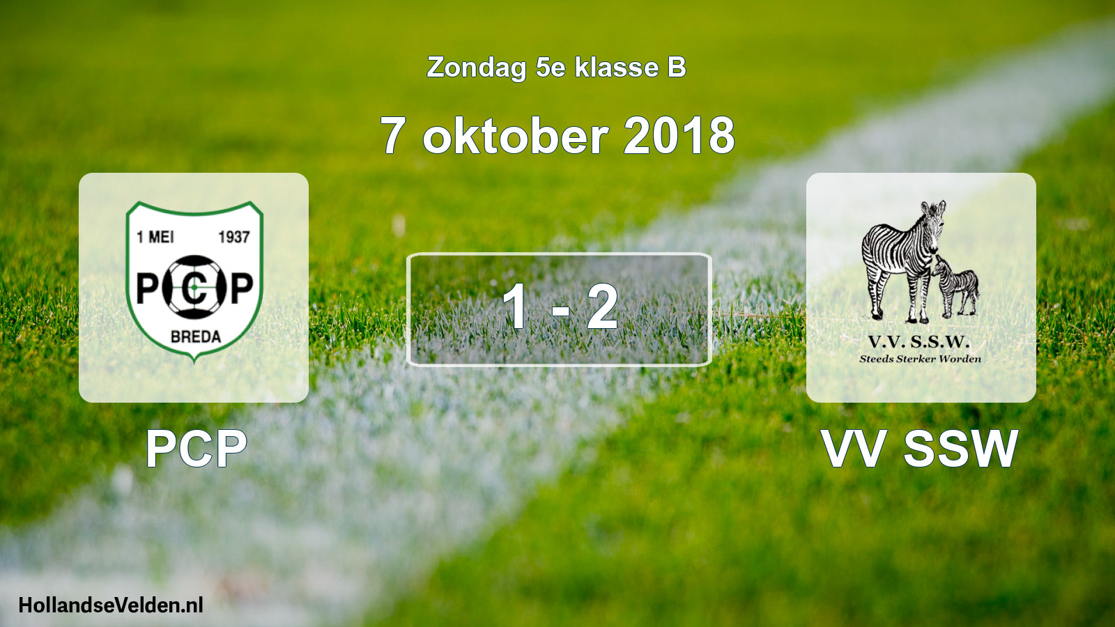 Total number of matches played: PCP - VV SSW 1 - 2 (7 October 2018)