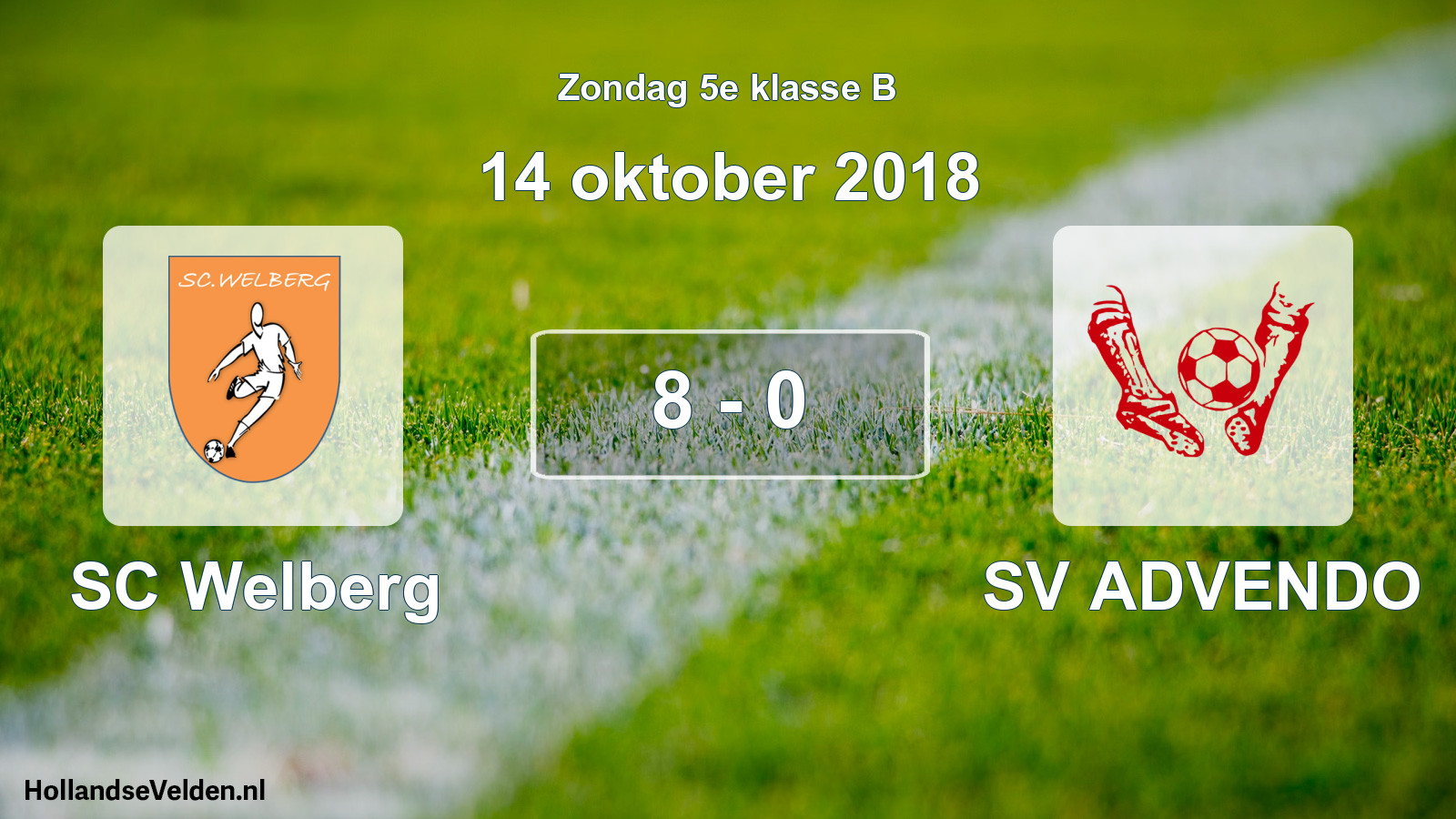 Total number of matches played: SC Welberg - SV ADVENDO 8 - 0 (14 October 2018)