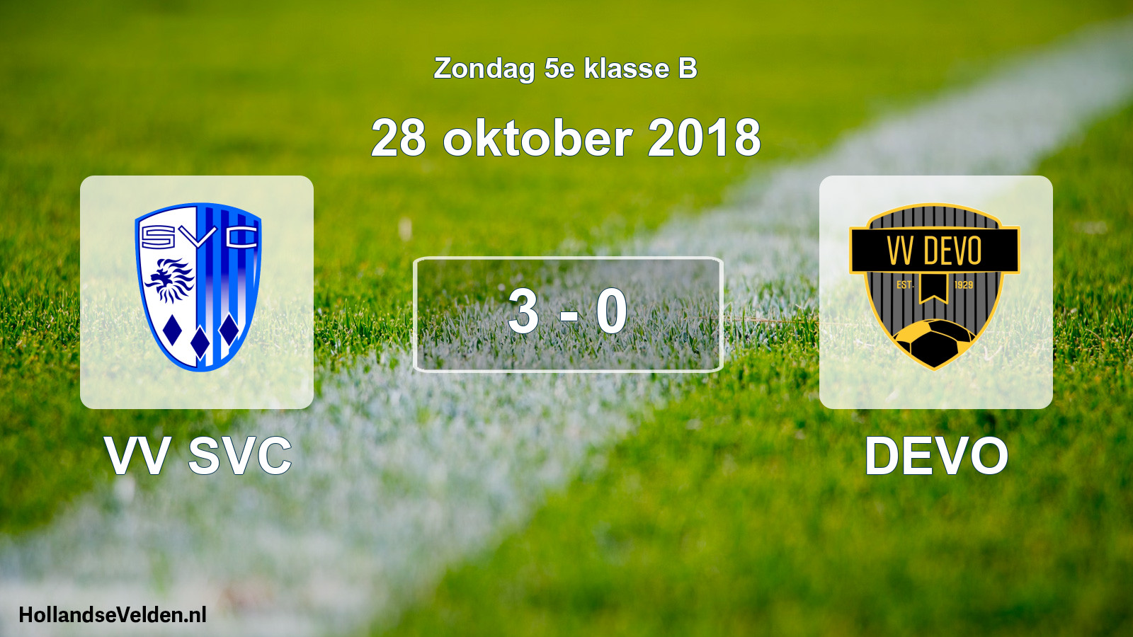 Total number of matches played: VV SVC - DEVO 3 - 0 (28 October 2018)