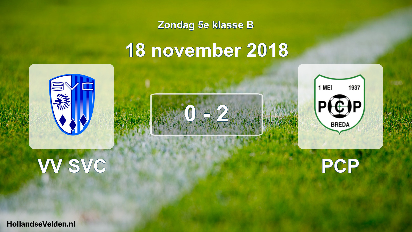 Total number of matches played: VV SVC - PCP 0 - 2 (18 November 2018)