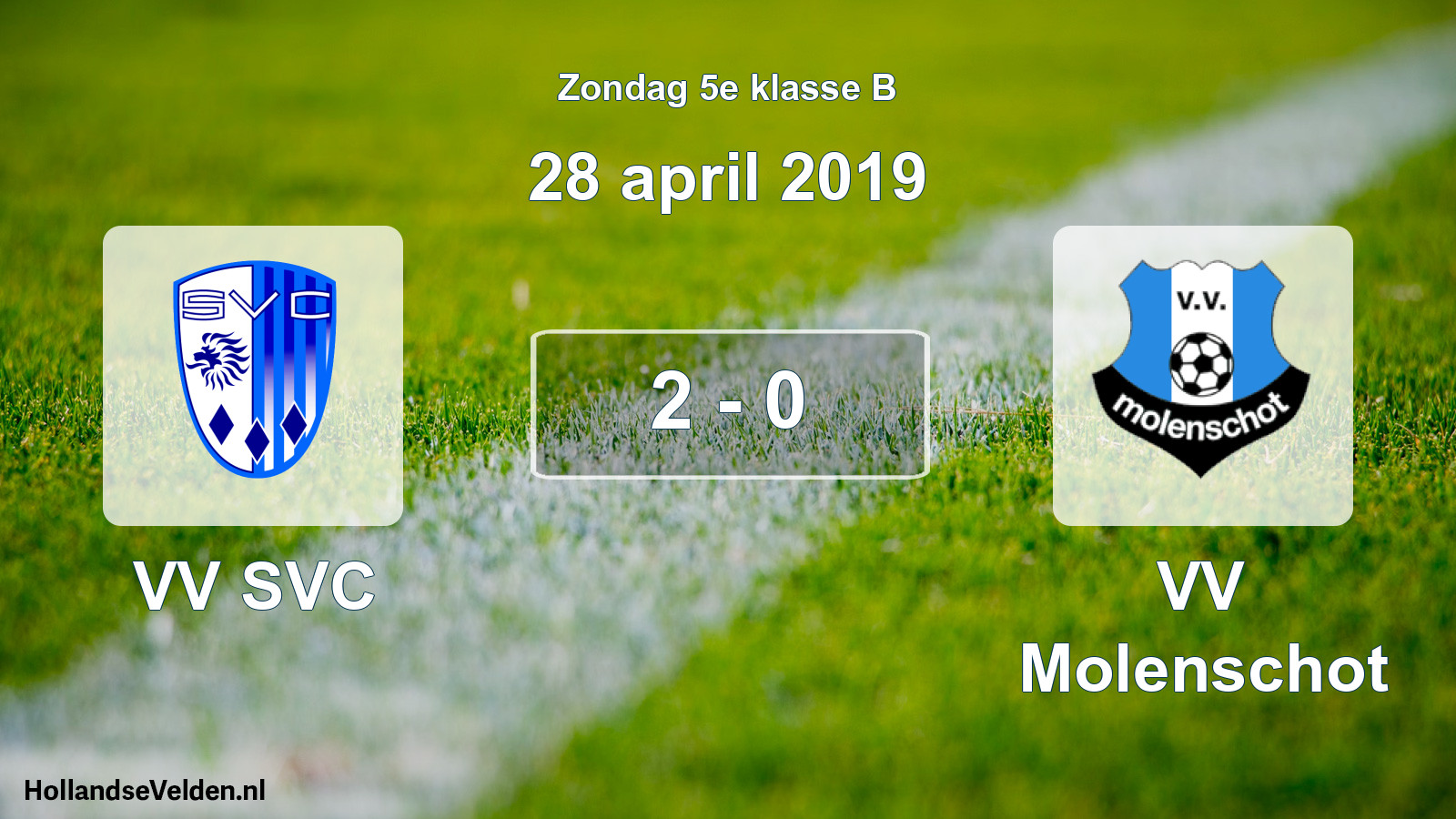 Total number of matches played: VV SVC - VV Molenschot 2 - 0 (28 April 2019)