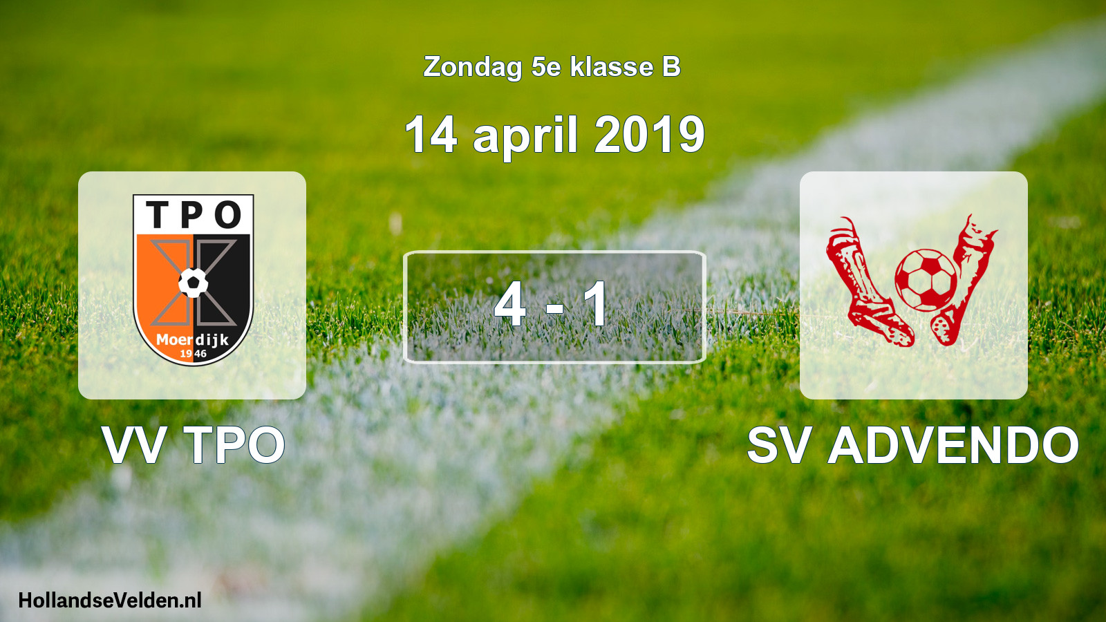 Total number of matches played: VV TPO - SV ADVENDO 4 - 1 (14 April 2019)