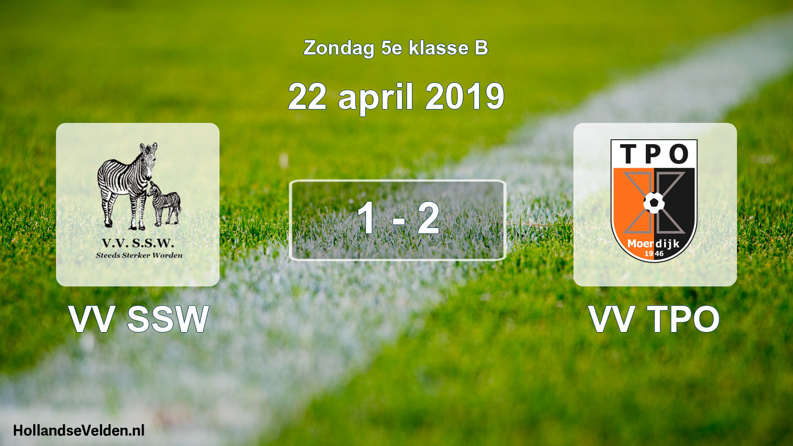Total number of matches played: VV SSW - VV TPO 1 - 2 (22 April 2019)