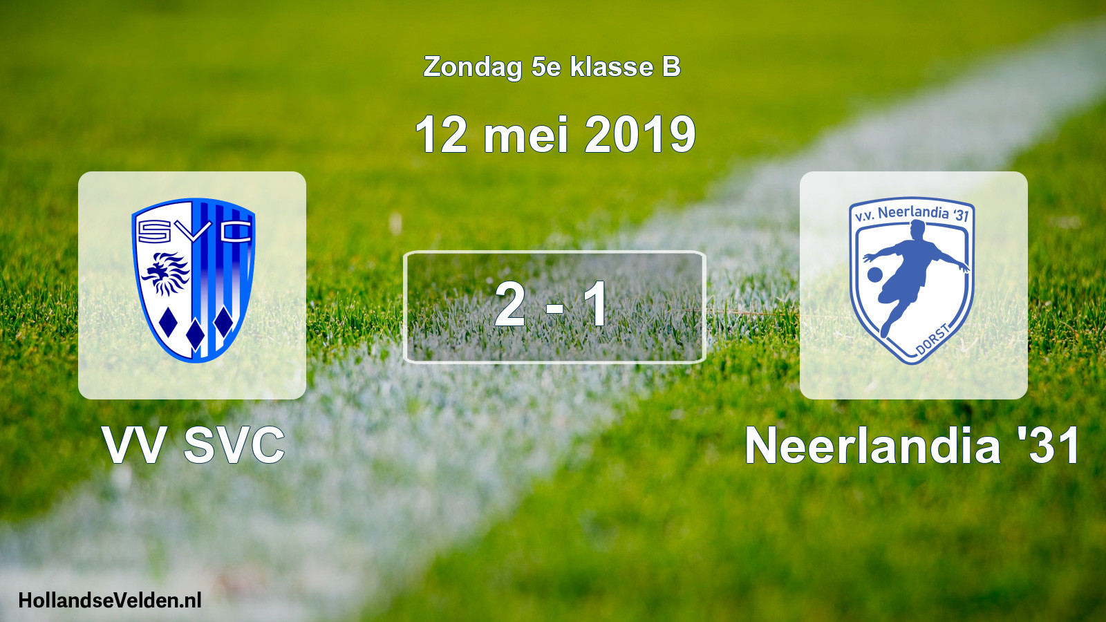 Total number of matches played: VV SVC - Neerlandia '31 2 - 1 (12 May 2019)
